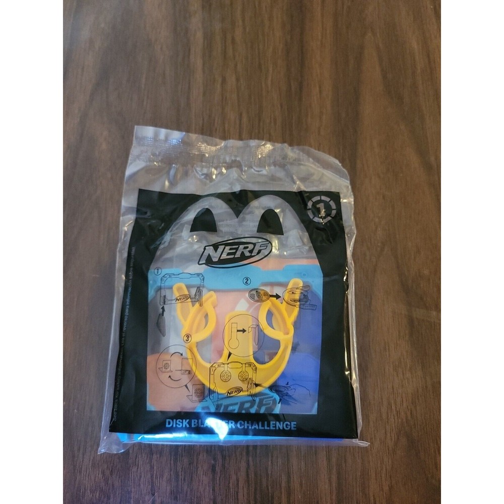 2023  McDonald’s  HAPPY MEAL  NERF DISK BLASTER CHALLENGE  #1 New